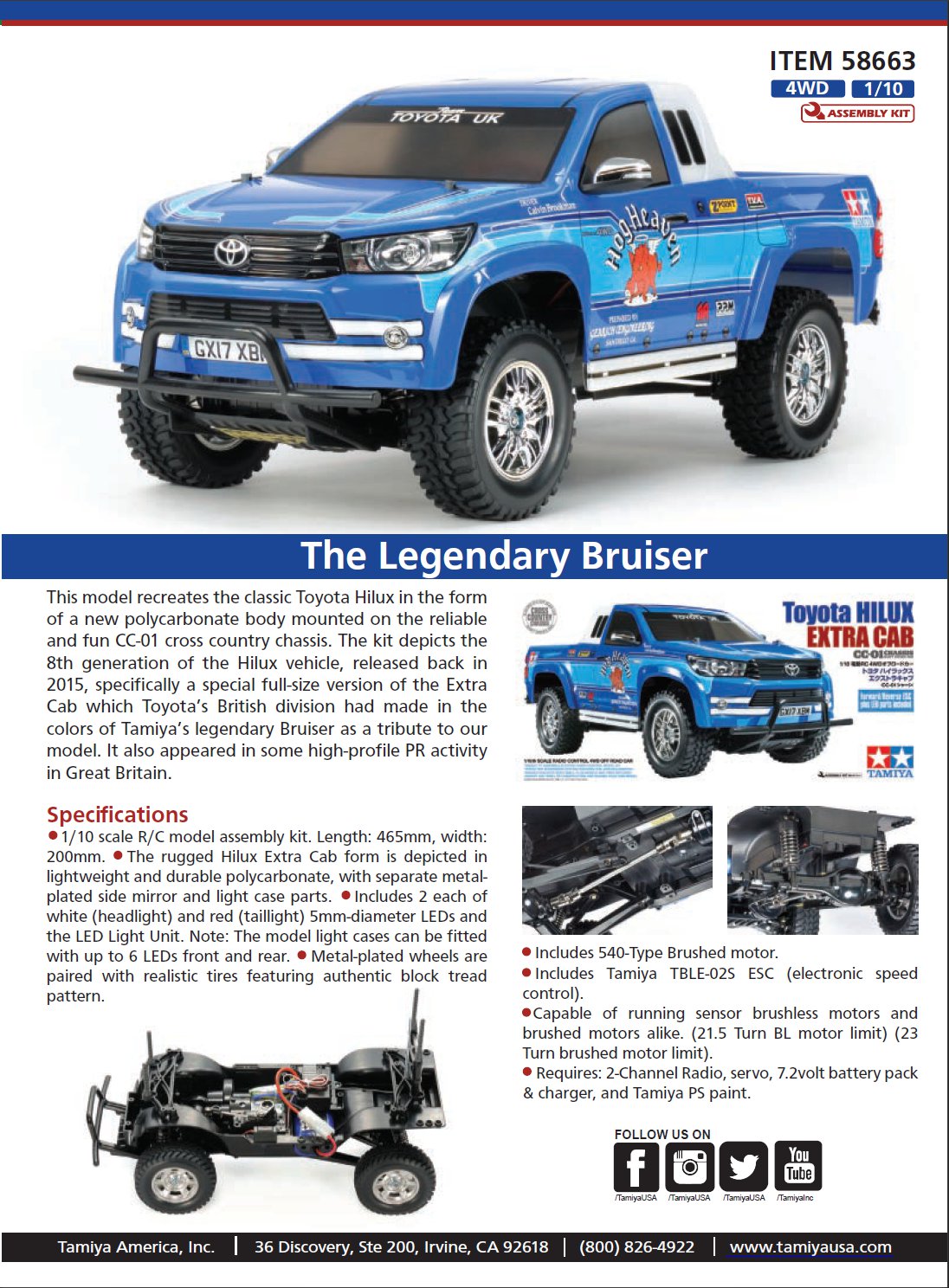 Tamiya hilux hot sale bruiser